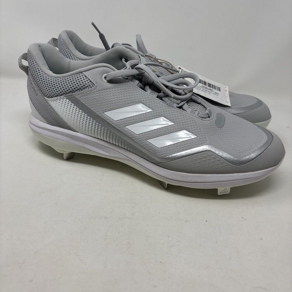Adidas Men’s Size 14 ICON 7 Baseball Cleats Team Light Grey / Cloud White S23860